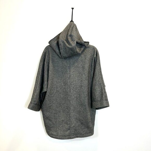 Banana Republic Womens Small Gray Wool Popover Wedge Jacket - Picture 8 of 13